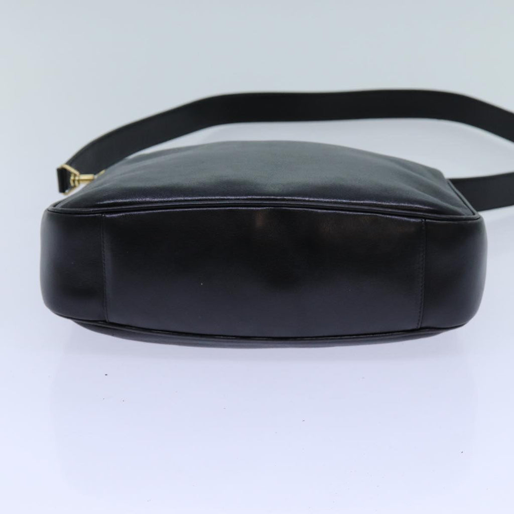 GUCCI Bamboo Hand Bag Leather 2way Black ep3954