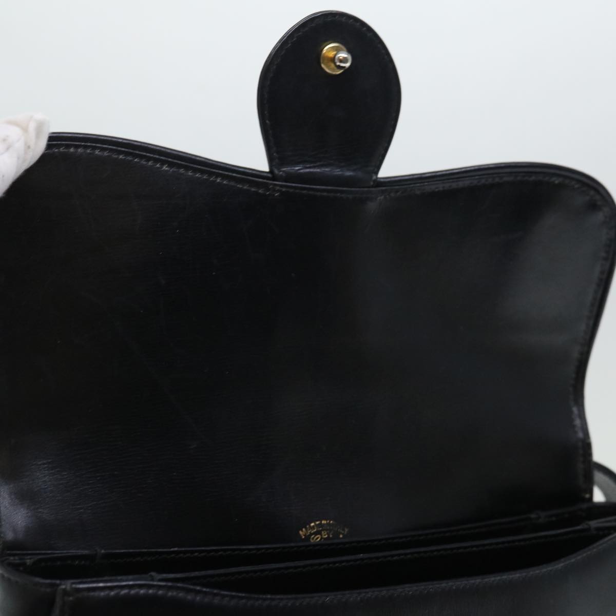 GUCCI Shoulder Bag Leather Black ep3958