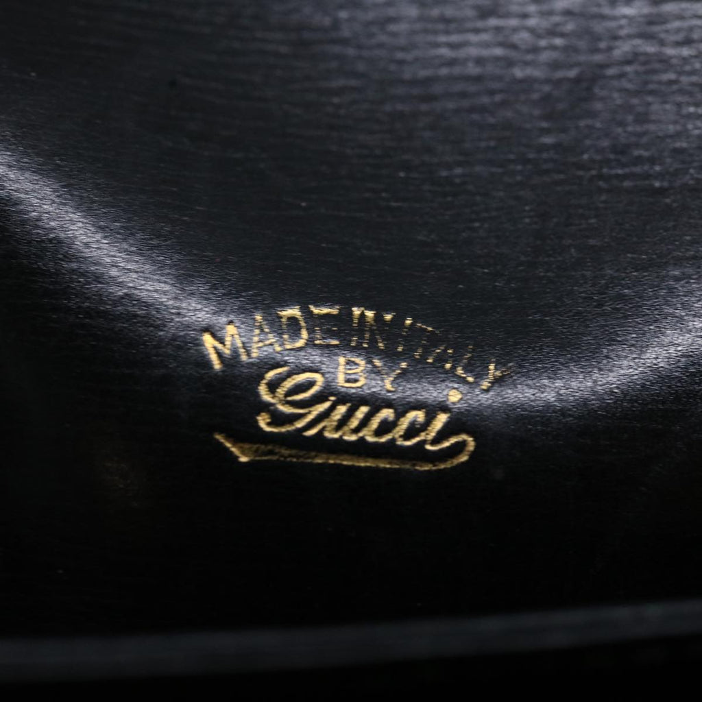 GUCCI Shoulder Bag Leather Black ep3958