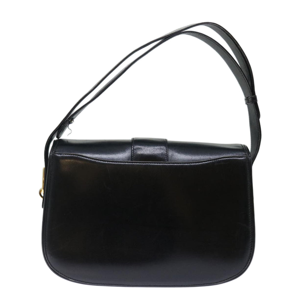 GUCCI Shoulder Bag Leather Black ep3958