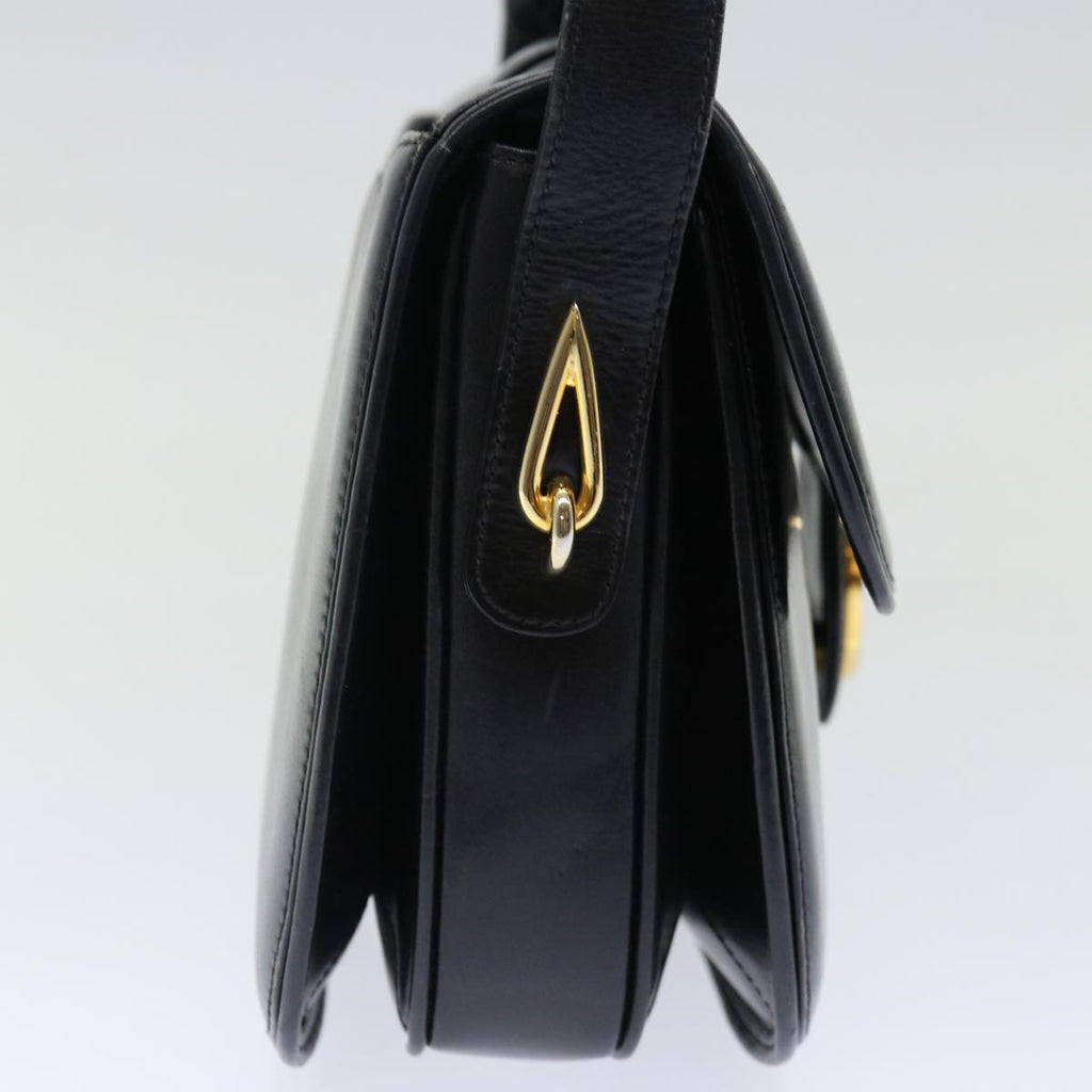 GUCCI Shoulder Bag Leather Black ep3958