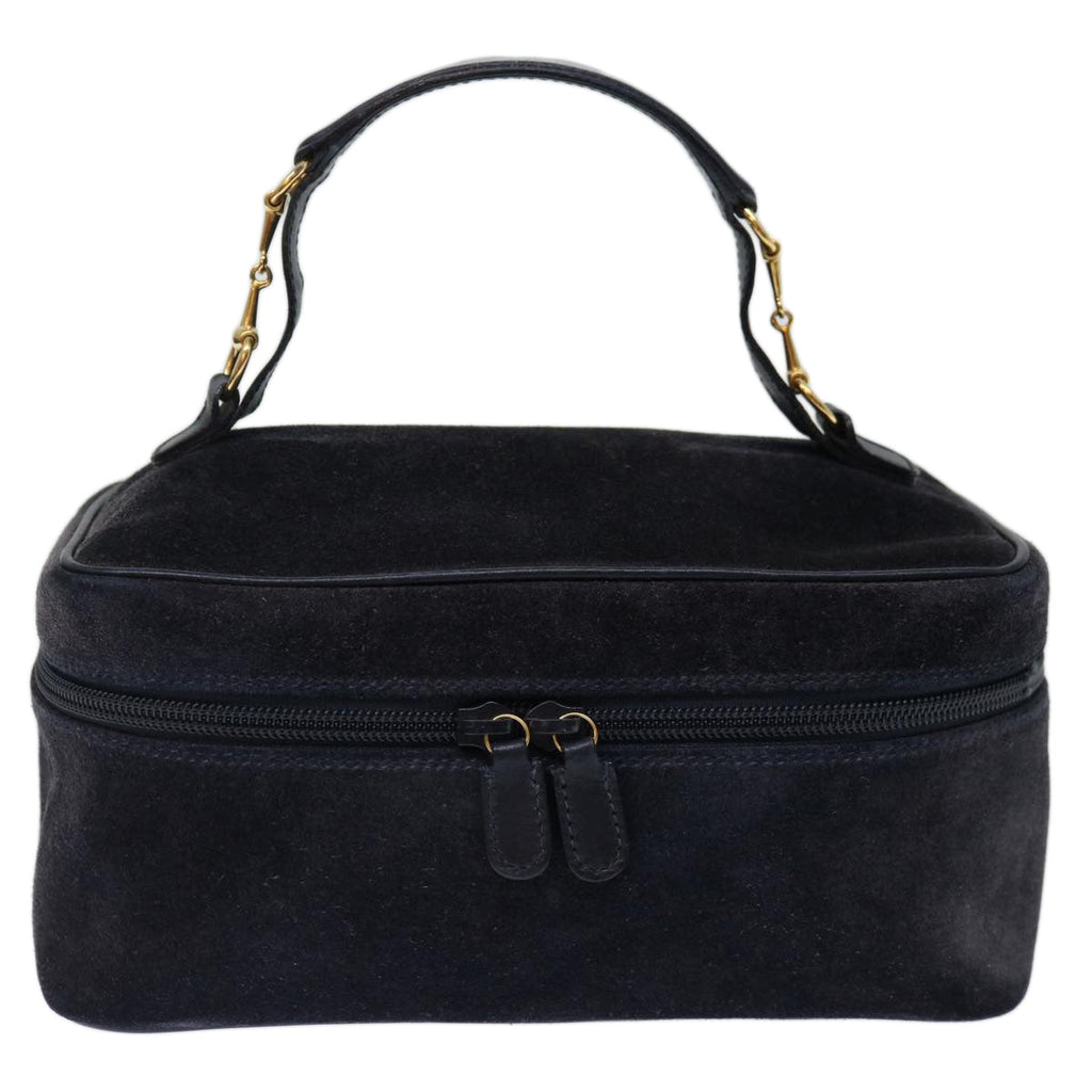 GUCCI Vanity Cosmetic Pouch Suede Navy 032 1705 0140 ep3985