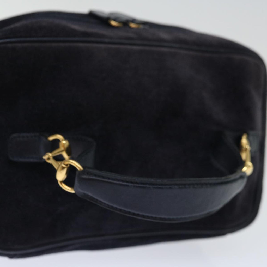GUCCI Vanity Cosmetic Pouch Suede Navy 032 1705 0140 ep3985