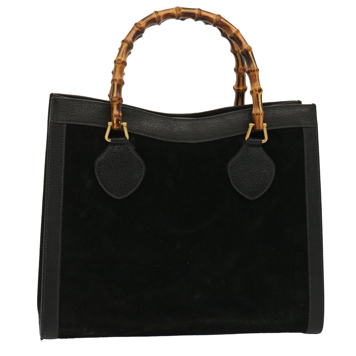 GUCCI Bamboo Hand Bag Suede Black 002 1095 0260 ep4006