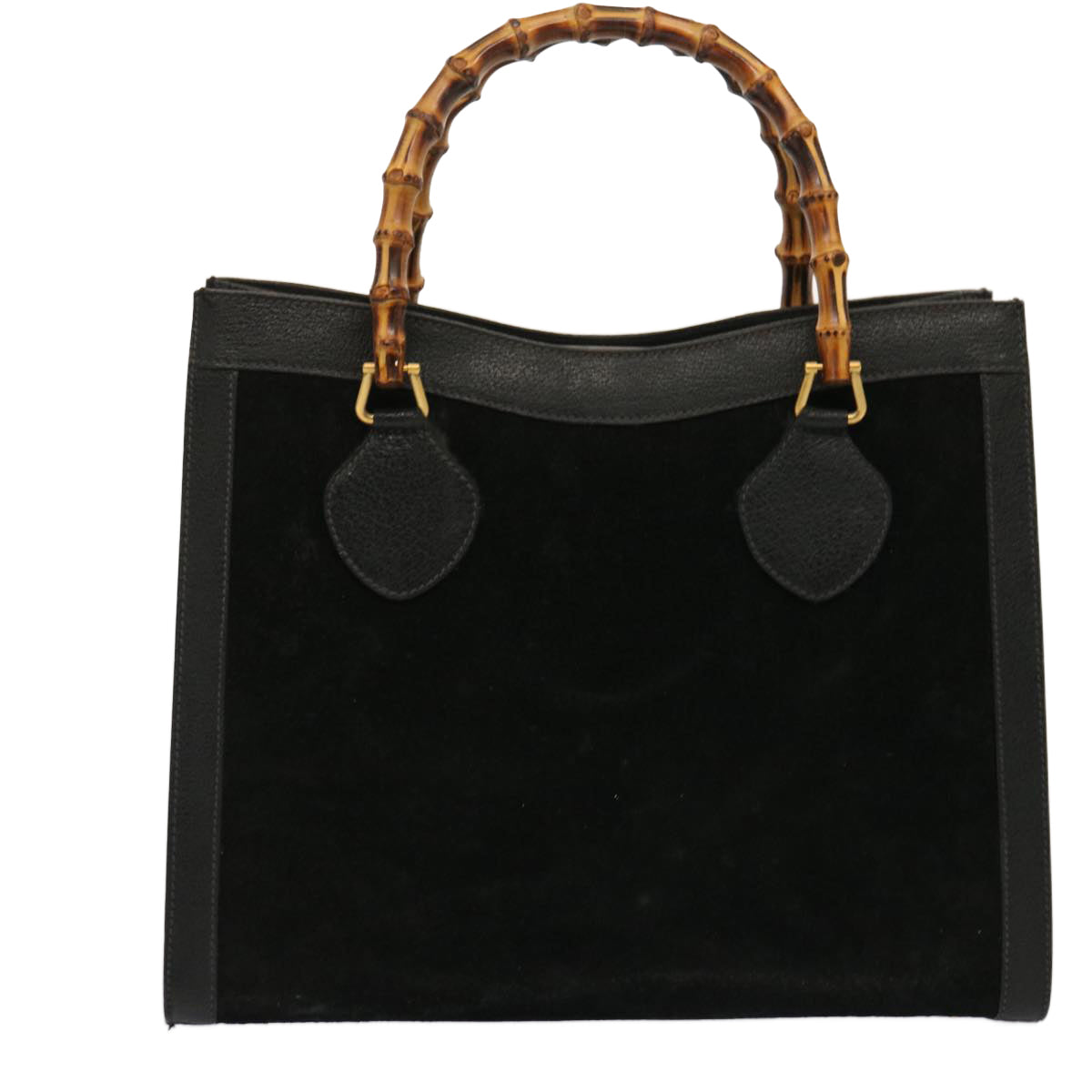 GUCCI Bamboo Hand Bag Suede Black 002 1095 0260 ep4006