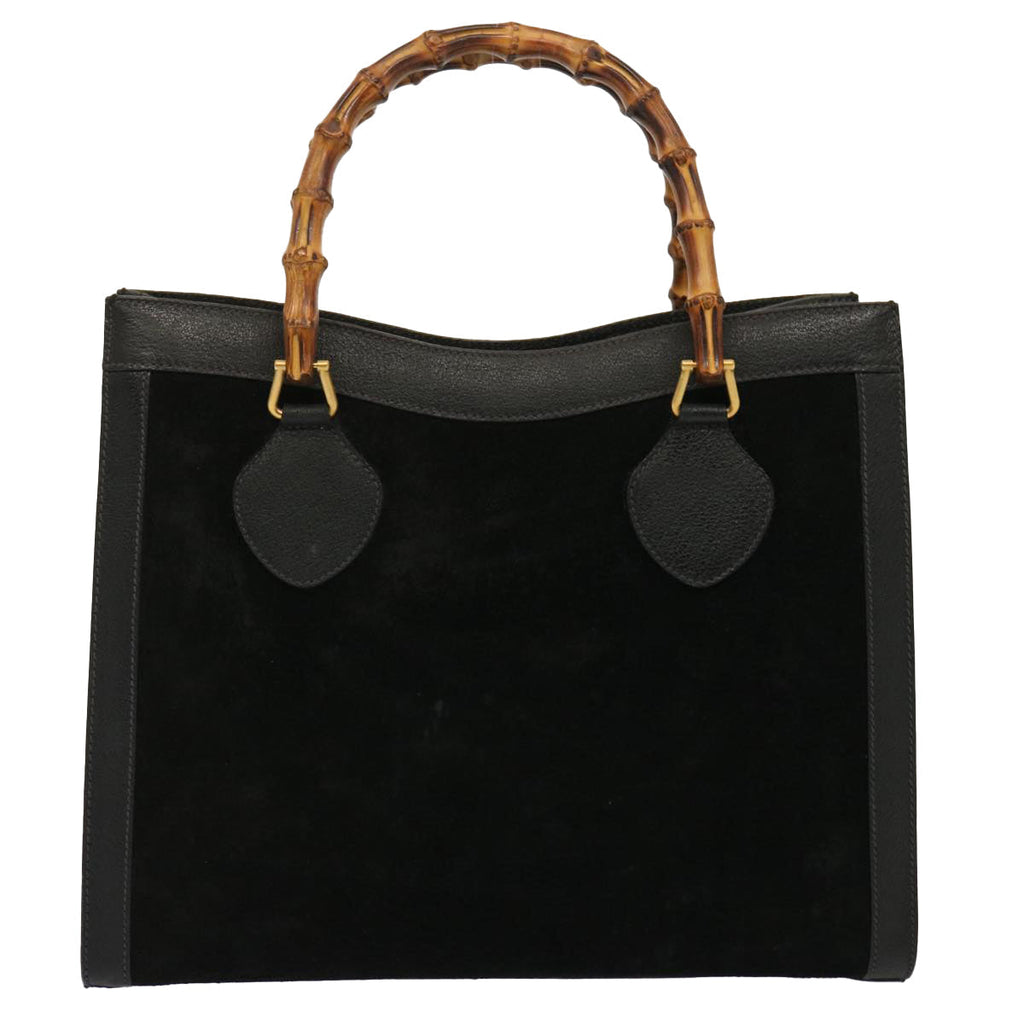 GUCCI Bamboo Hand Bag Suede Black 002 1095 0260 ep4006
