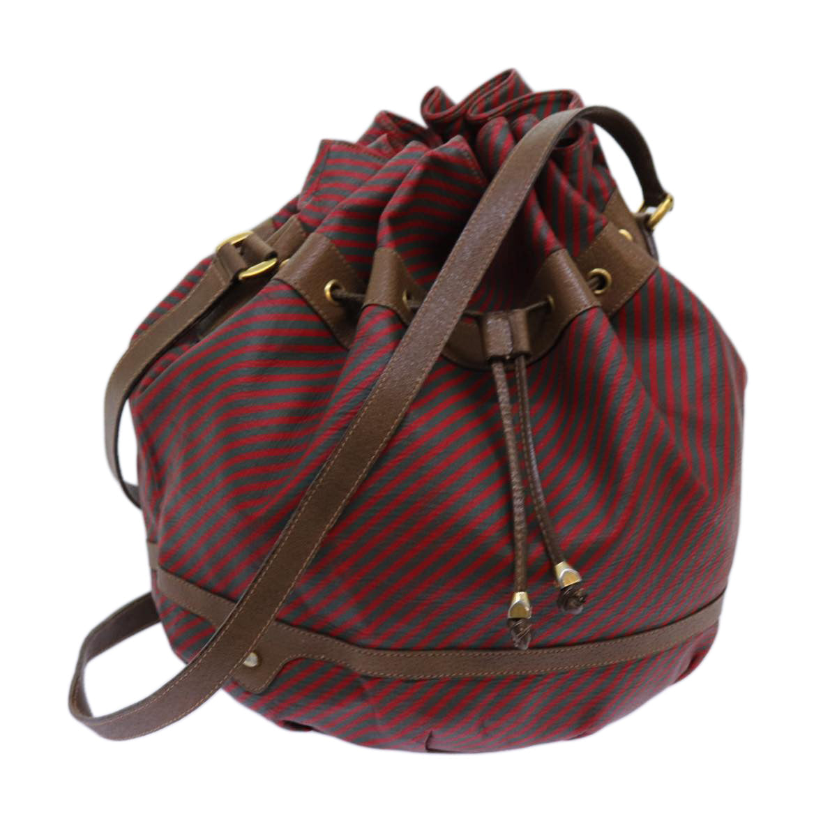 GUCCI Shoulder Bag Coated Canvas Red Green ep4031