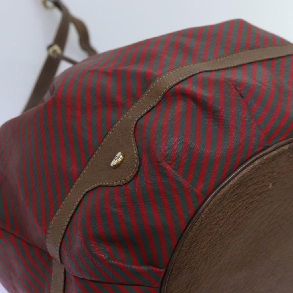 GUCCI Shoulder Bag Coated Canvas Red Green ep4031
