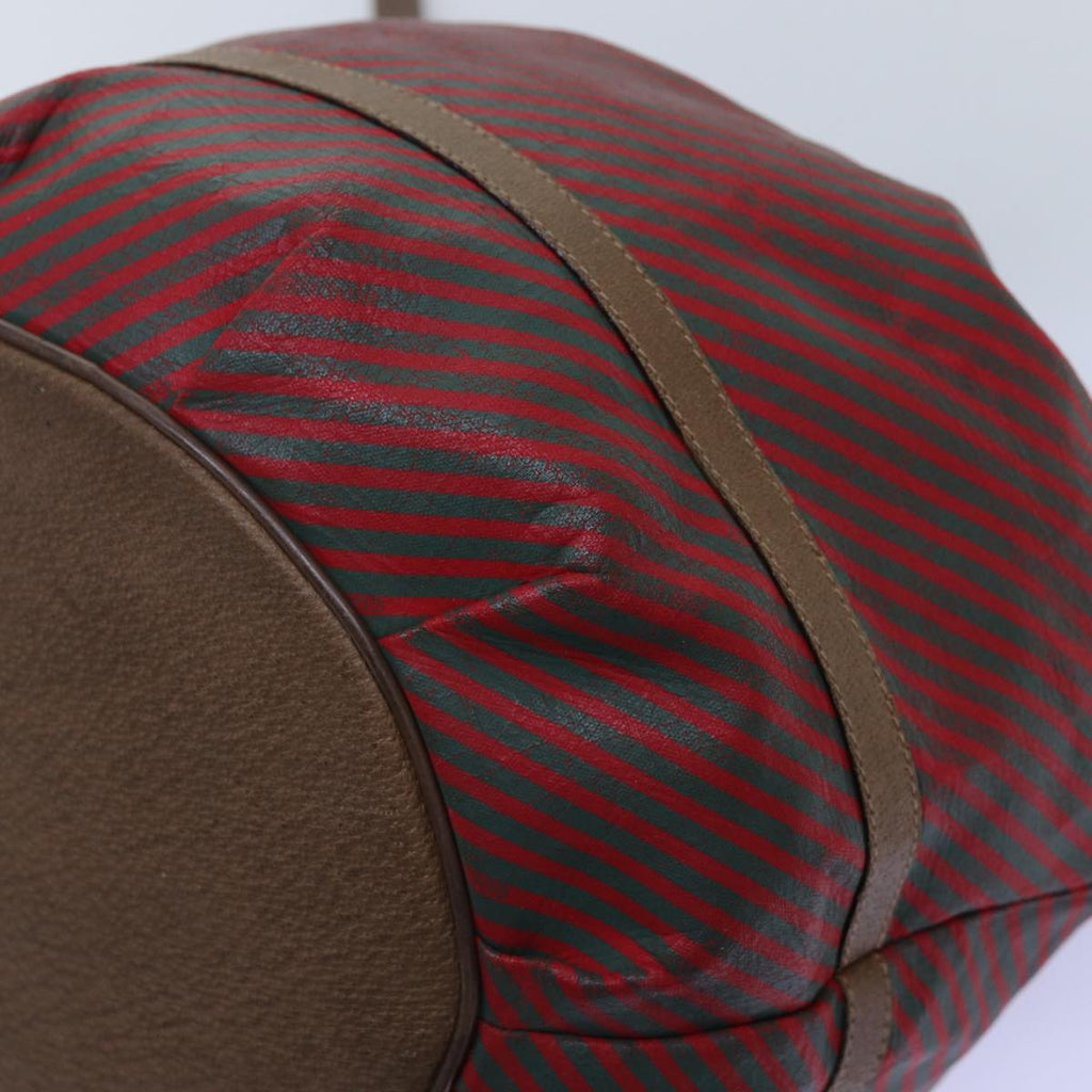 GUCCI Shoulder Bag Coated Canvas Red Green ep4031