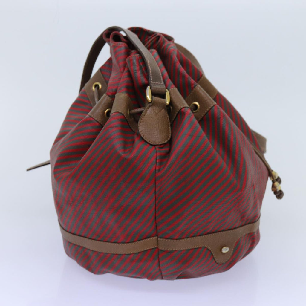 GUCCI Shoulder Bag Coated Canvas Red Green ep4031
