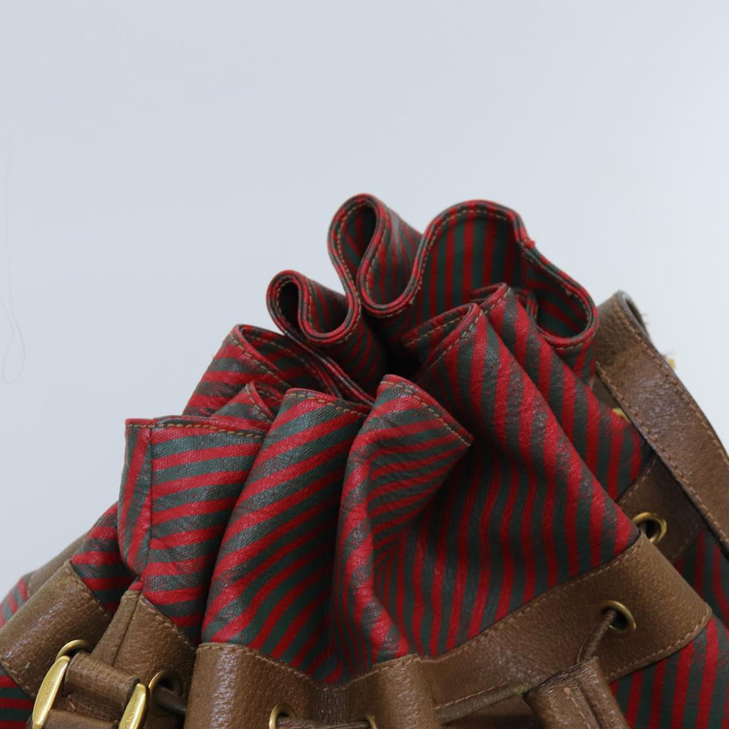 GUCCI Shoulder Bag Coated Canvas Red Green ep4031