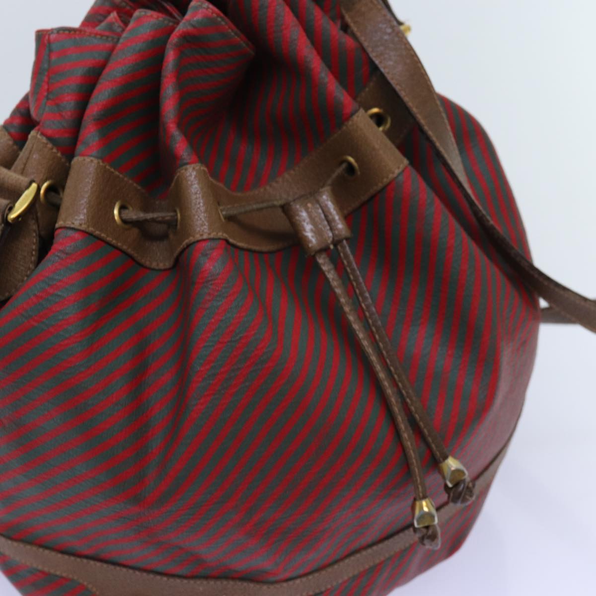GUCCI Shoulder Bag Coated Canvas Red Green ep4031