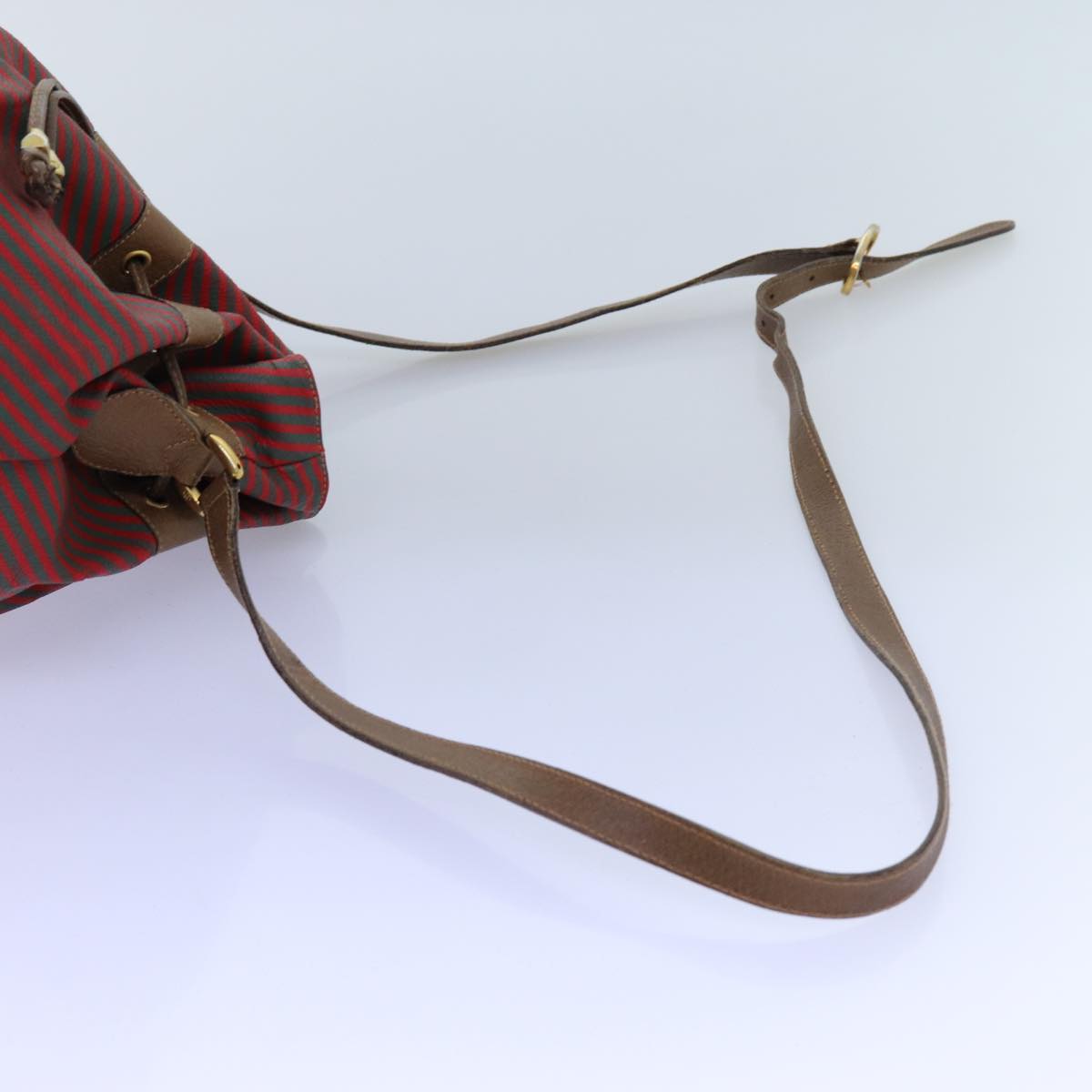 GUCCI Shoulder Bag Coated Canvas Red Green ep4031