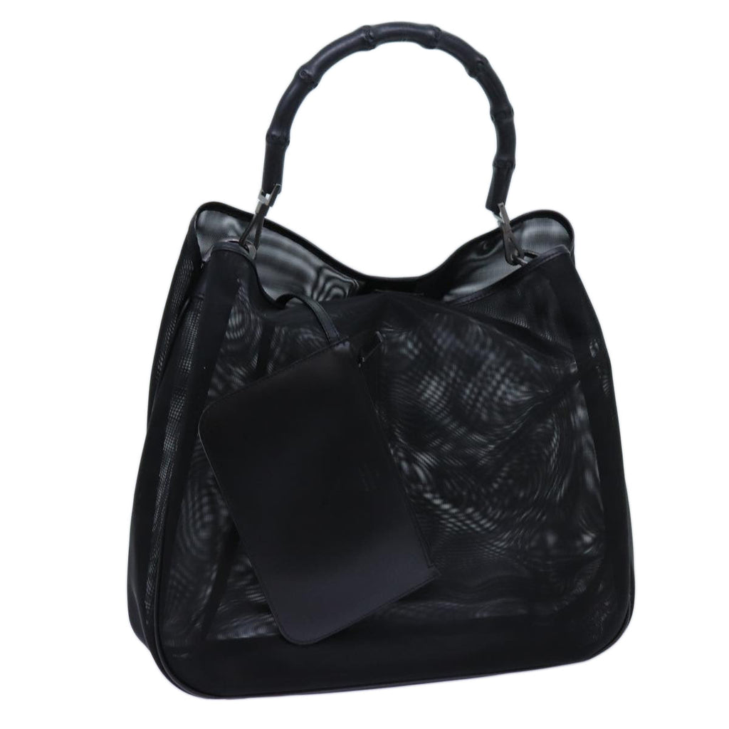 GUCCI Bamboo Hand Bag Nylon Black 001 5577 ep4033