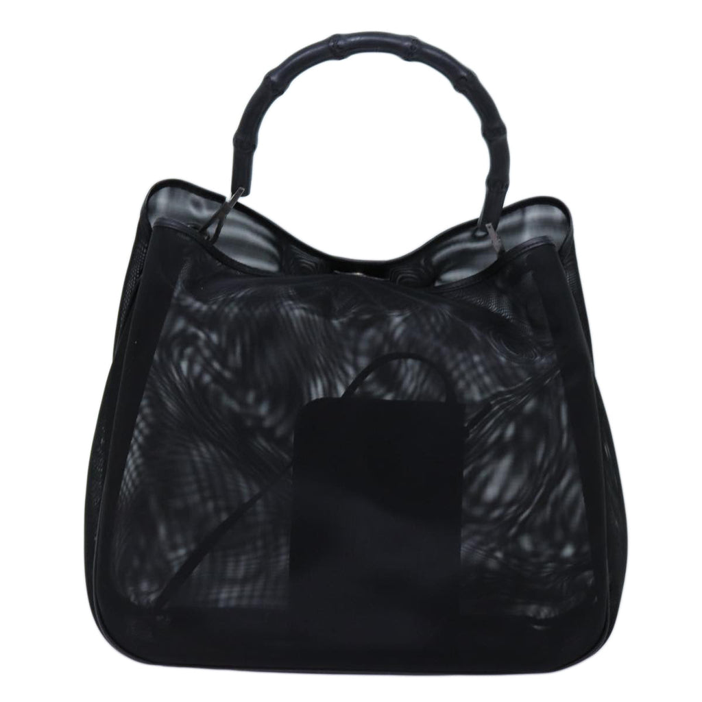 GUCCI Bamboo Hand Bag Nylon Black 001 5577 ep4033