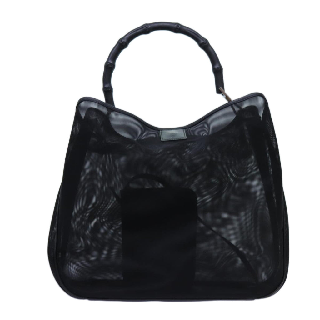 GUCCI Bamboo Hand Bag Nylon Black 001 5577 ep4033