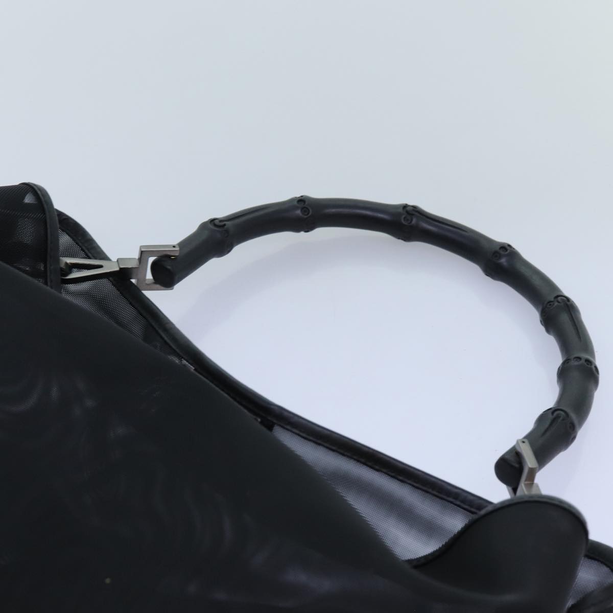 GUCCI Bamboo Hand Bag Nylon Black 001 5577 ep4033