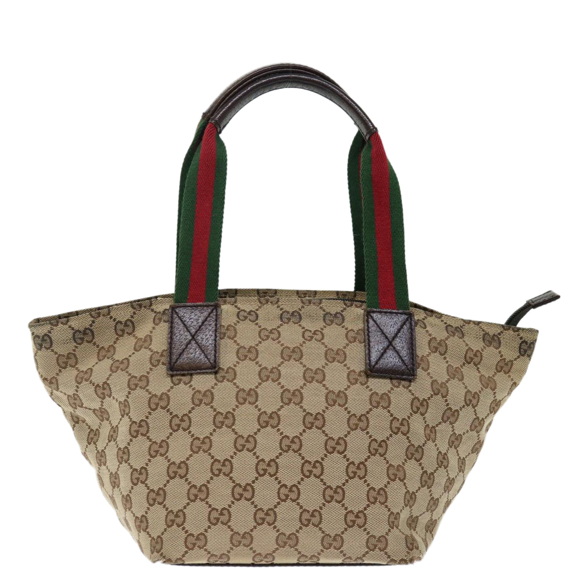 GUCCI GG Canvas Web Sherry Line Hand Bag Beige Red Green 181228 ep4035