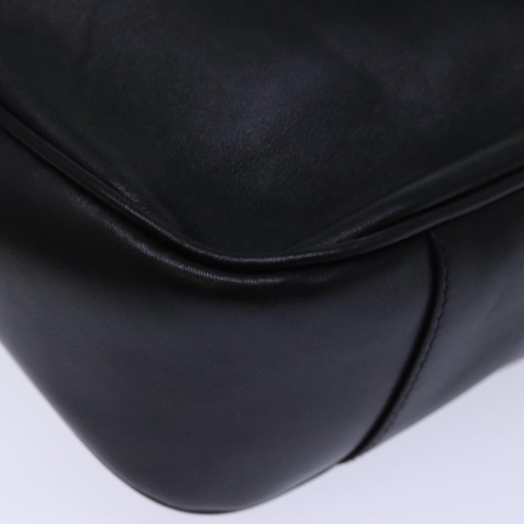 GUCCI Bamboo Hand Bag Leather Black 001 1638 ep4038