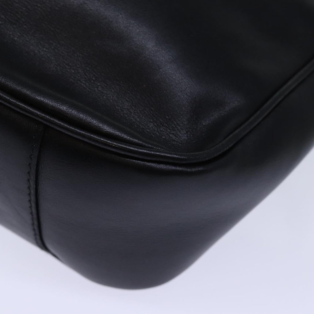 GUCCI Bamboo Hand Bag Leather Black 001 1638 ep4038