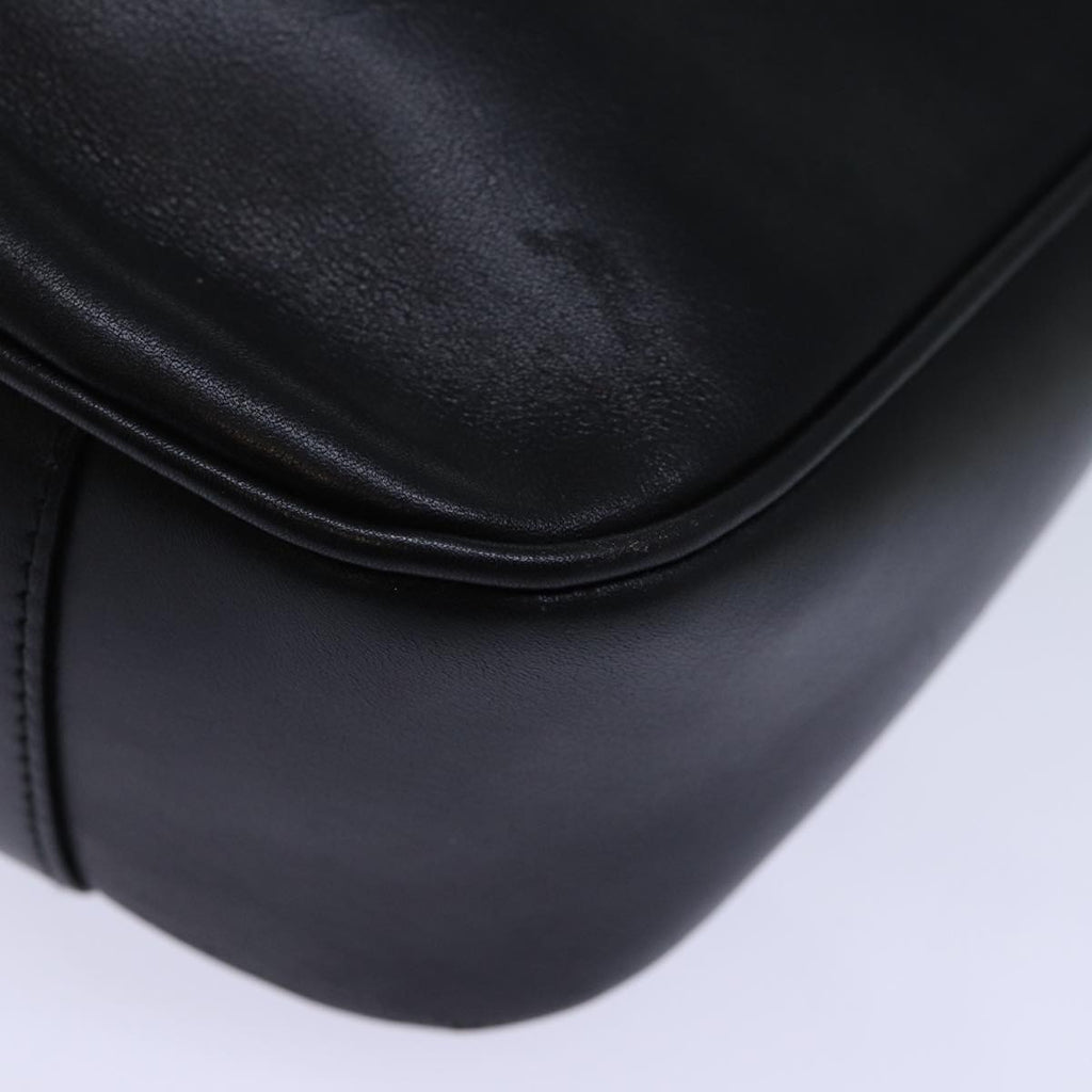 GUCCI Bamboo Hand Bag Leather Black 001 1638 ep4038