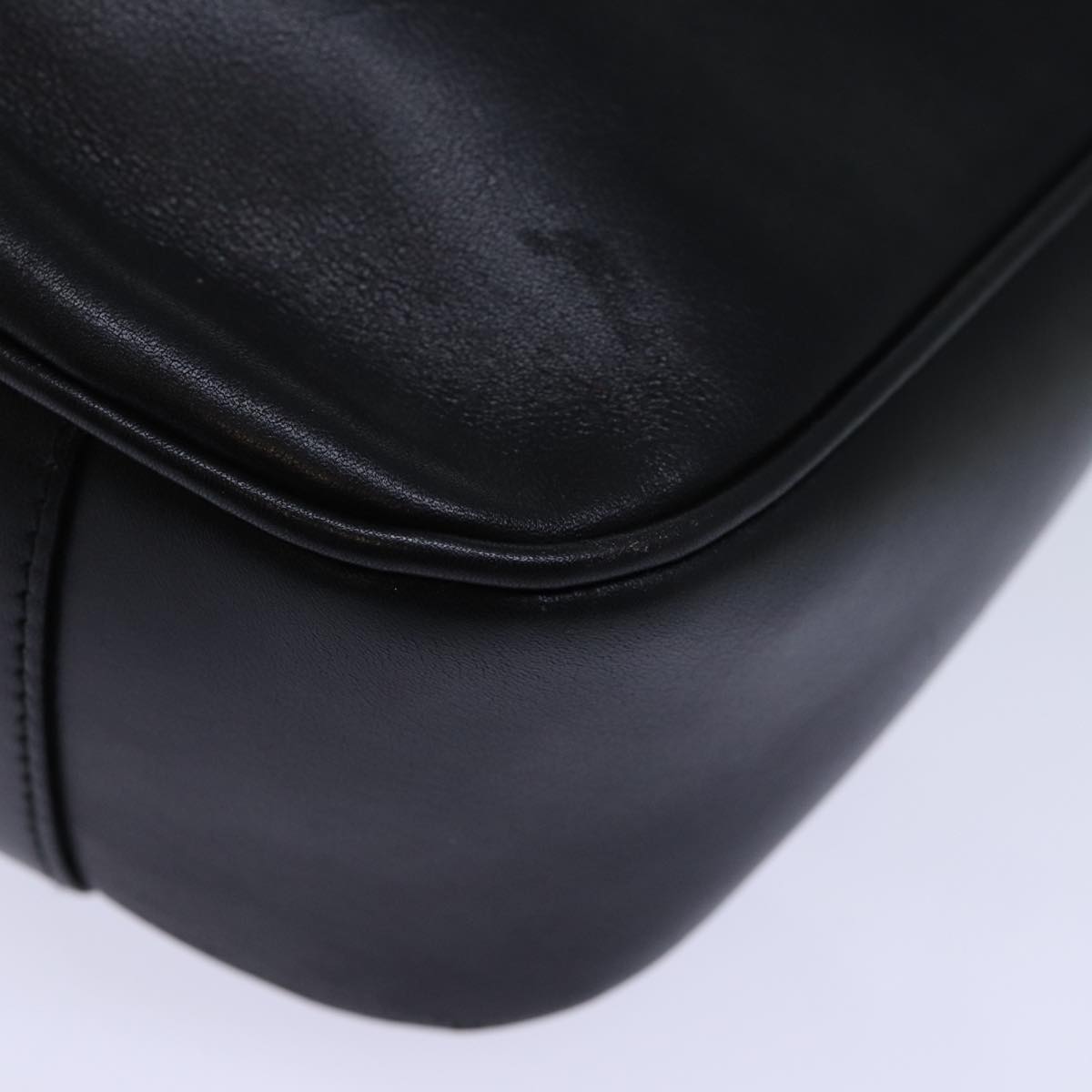 GUCCI Bamboo Hand Bag Leather Black 001 1638 ep4038