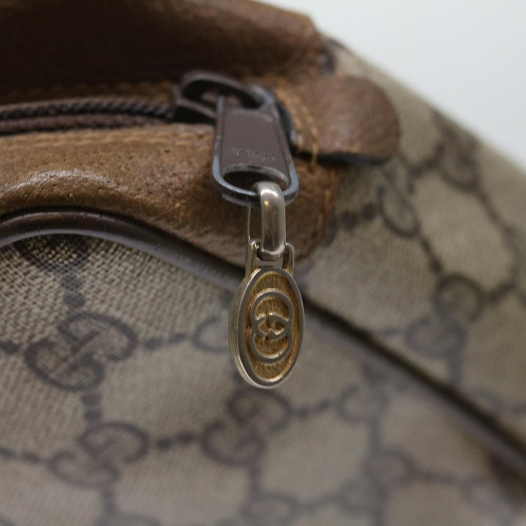 GUCCI GG Supreme Web Sherry Line Clutch Bag PVC Beige Red Green ep4046