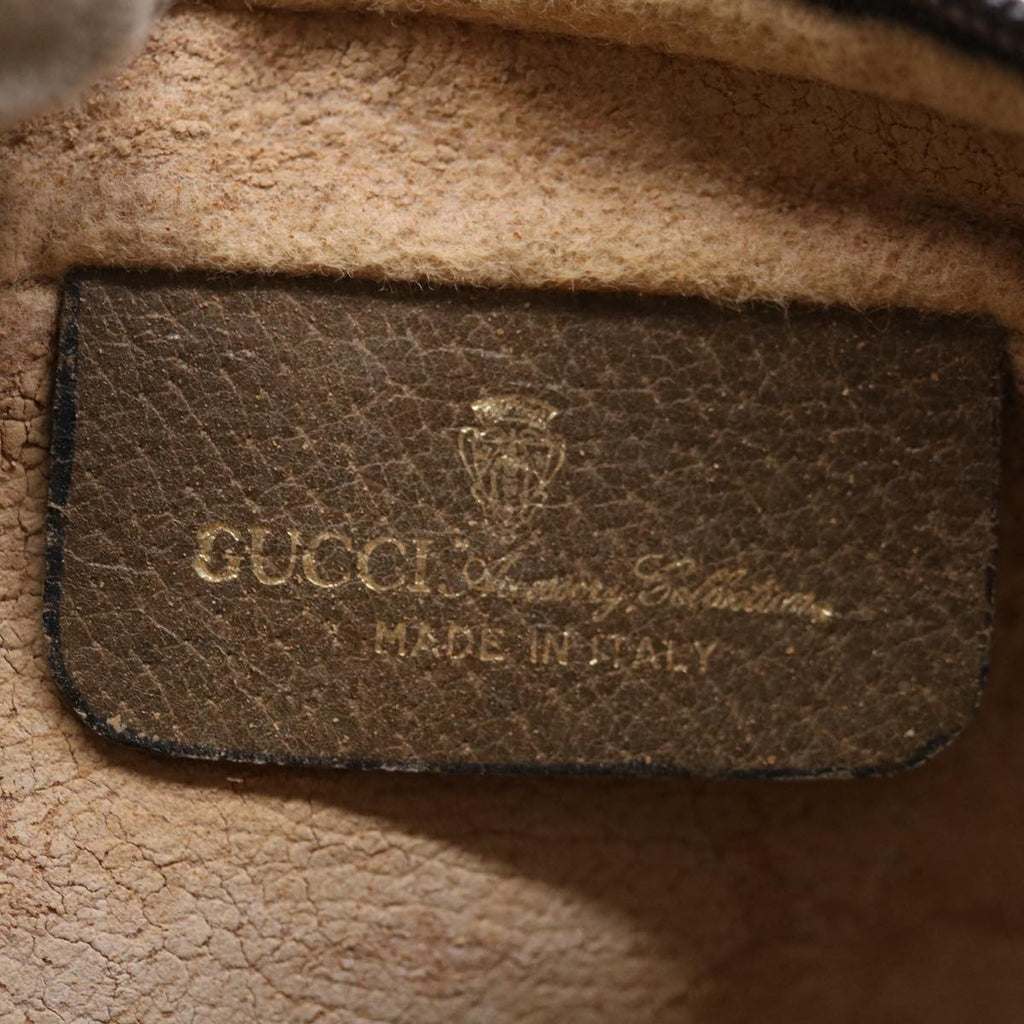 GUCCI GG Supreme Web Sherry Line Clutch Bag PVC Beige Red Green ep4046