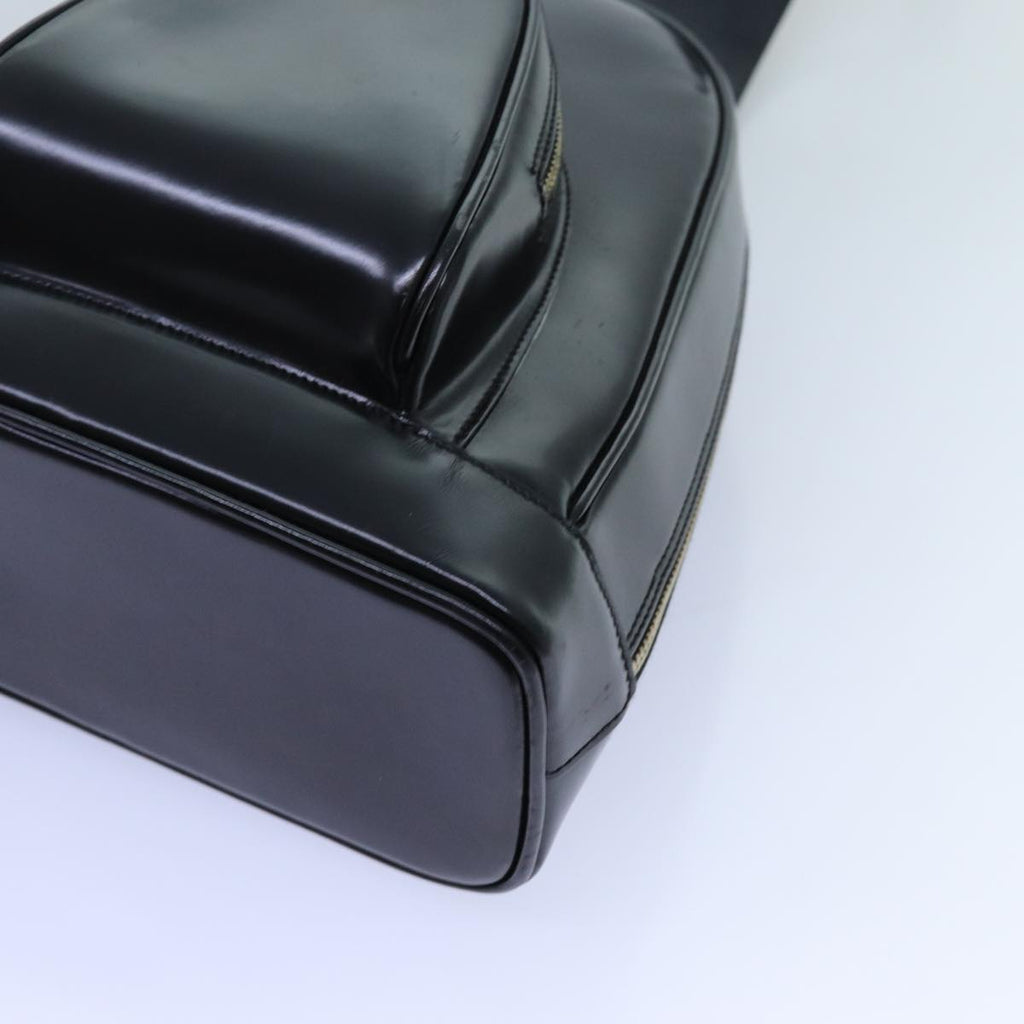 GUCCI Bamboo Body Bag Enamel Black 003 3444 0127 ep4050