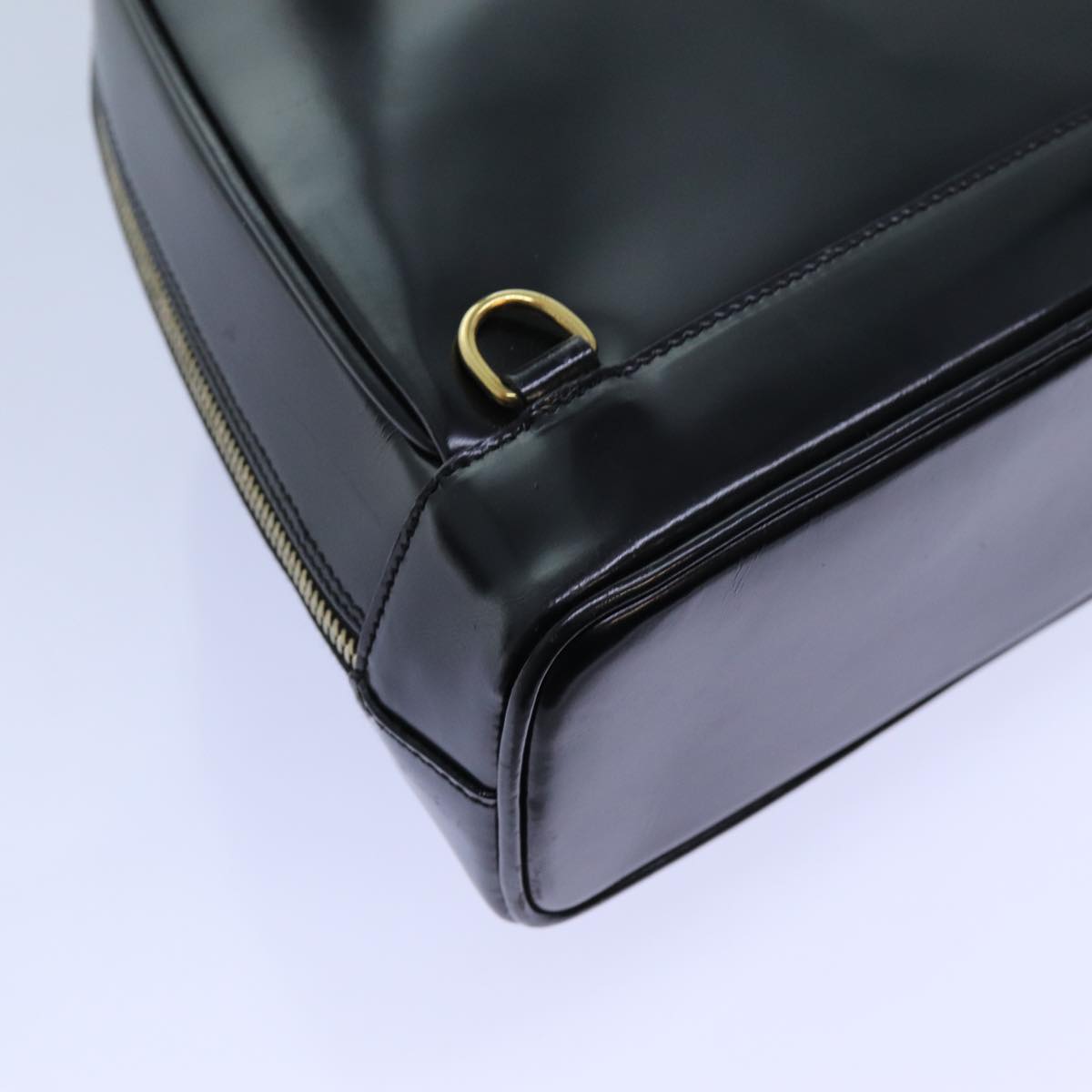 GUCCI Bamboo Body Bag Enamel Black 003 3444 0127 ep4050