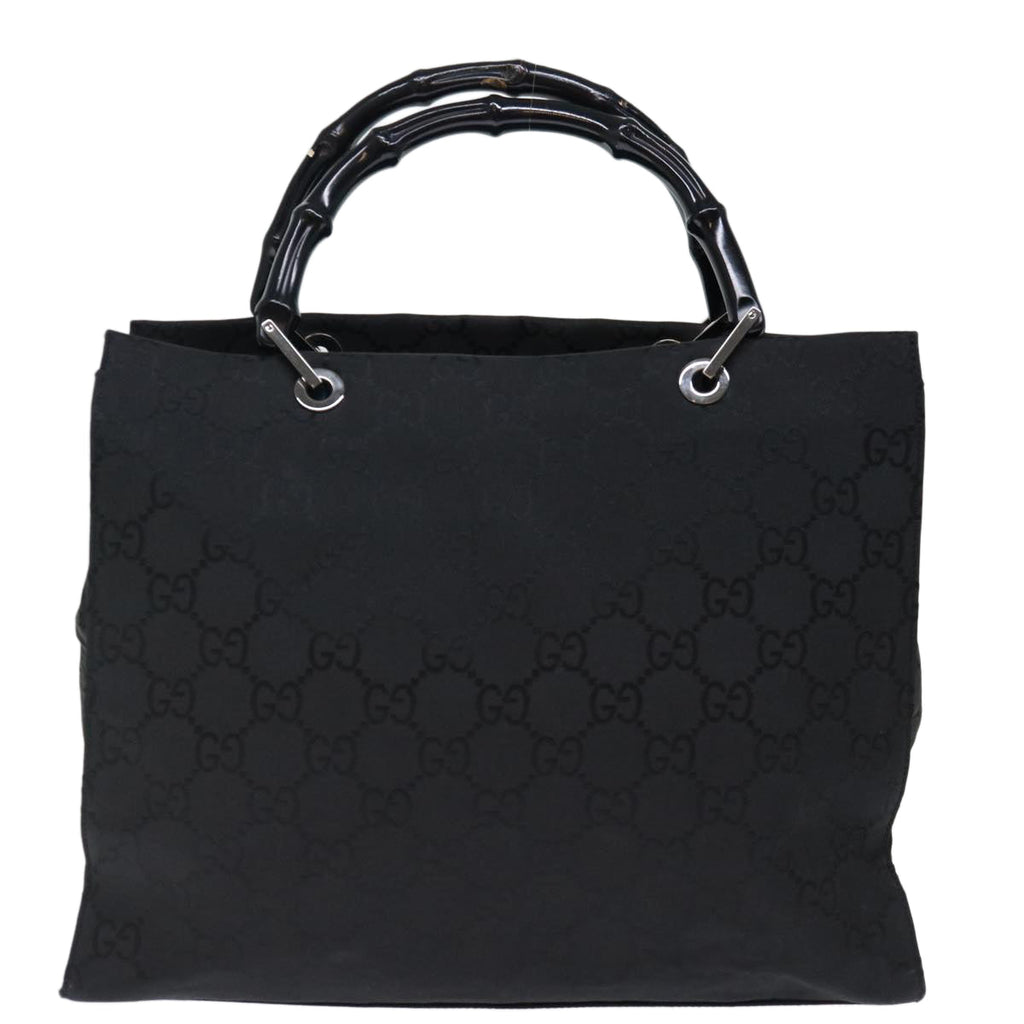 GUCCI Bamboo GG Canvas Hand Bag Nylon Black 002 1010 3754 ep4051