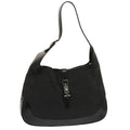 GUCCI Jackie Shoulder Bag Canvas Black 001 3346 3444 ep4070
