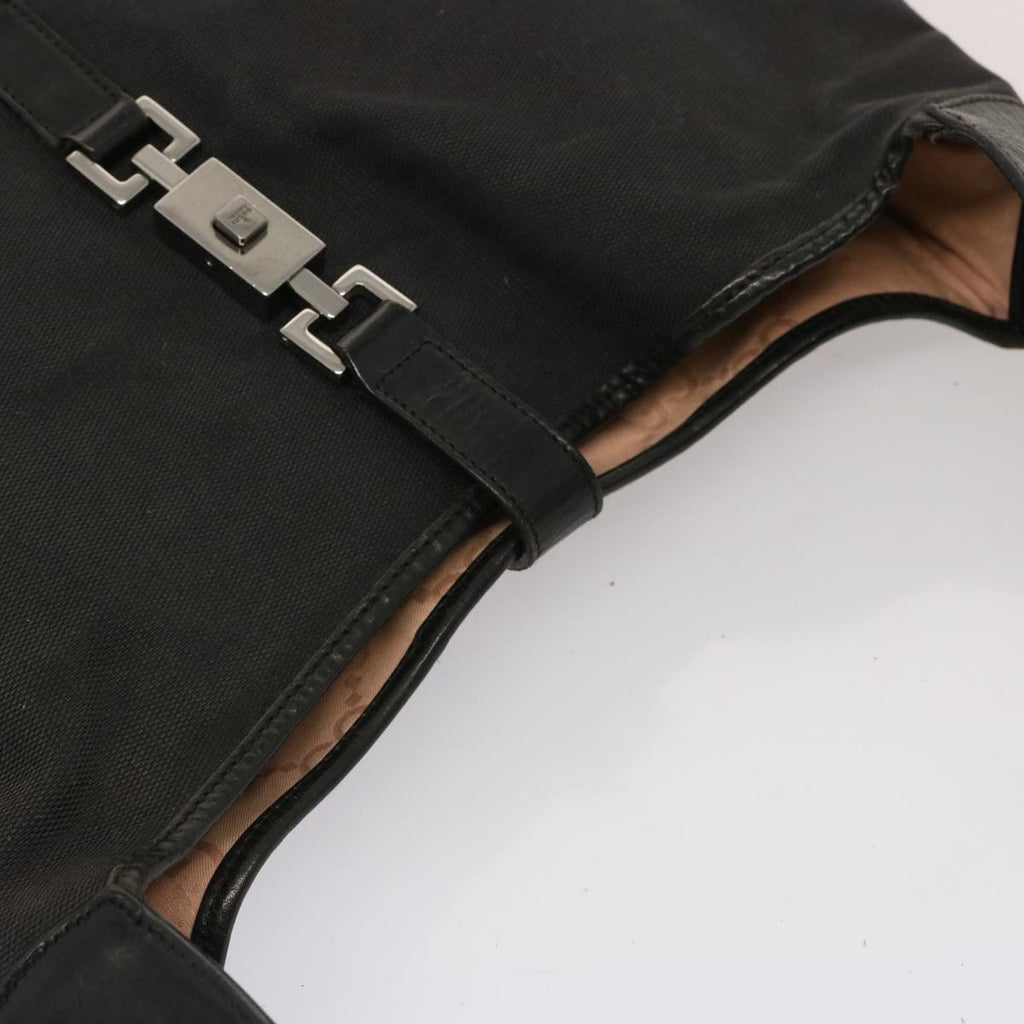 GUCCI Jackie Shoulder Bag Canvas Black 001 3346 3444 ep4070