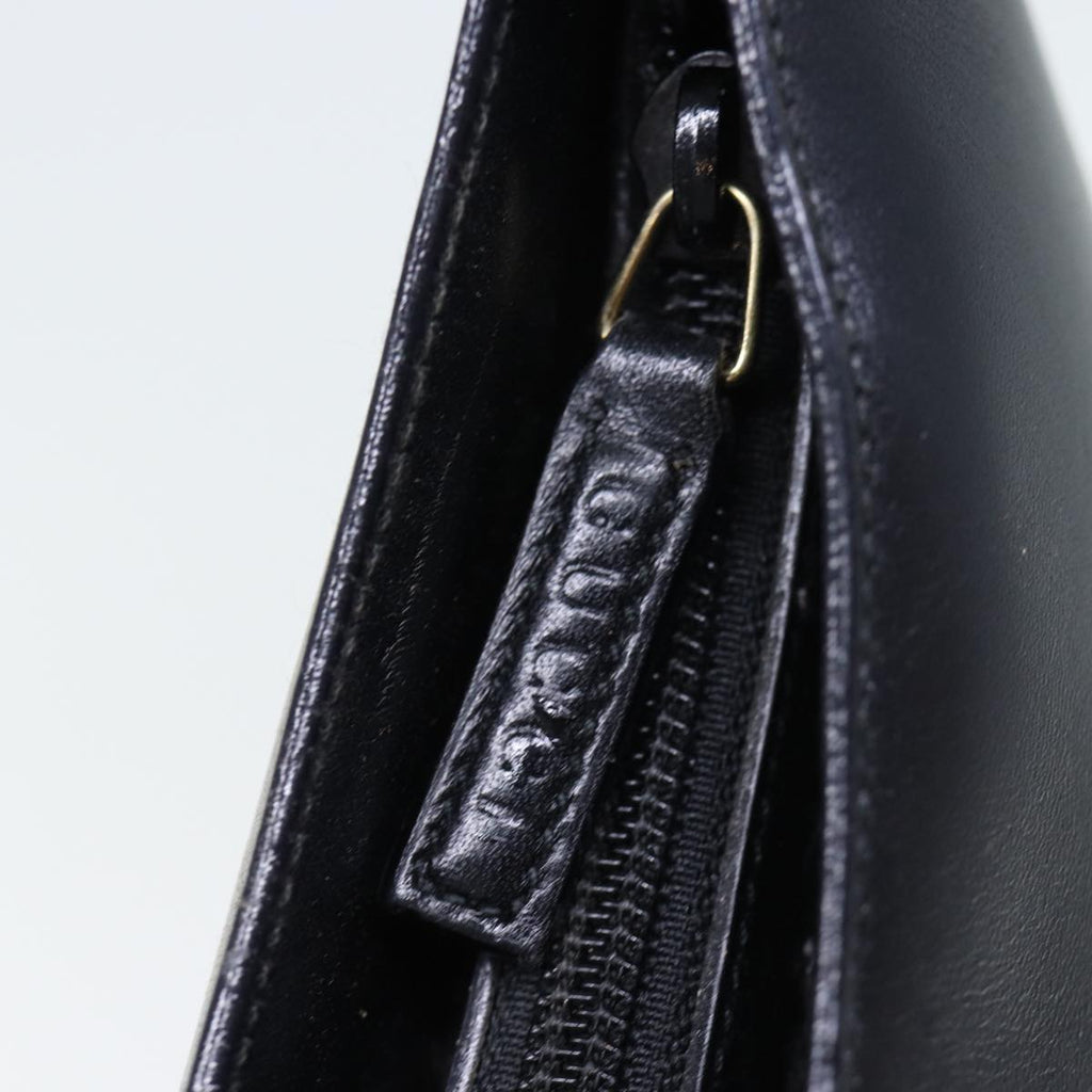 GUCCI Bamboo Shoulder Bag Leather Black 001 3007 ep4071