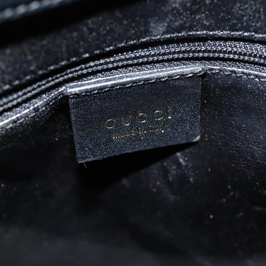 GUCCI Bamboo Shoulder Bag Leather Black 001 3007 ep4071