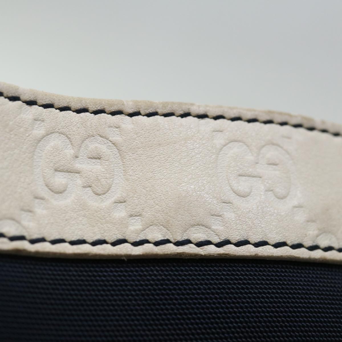 GUCCI Guccissima Shoulder Bag Canvas Outlet Navy ep4072