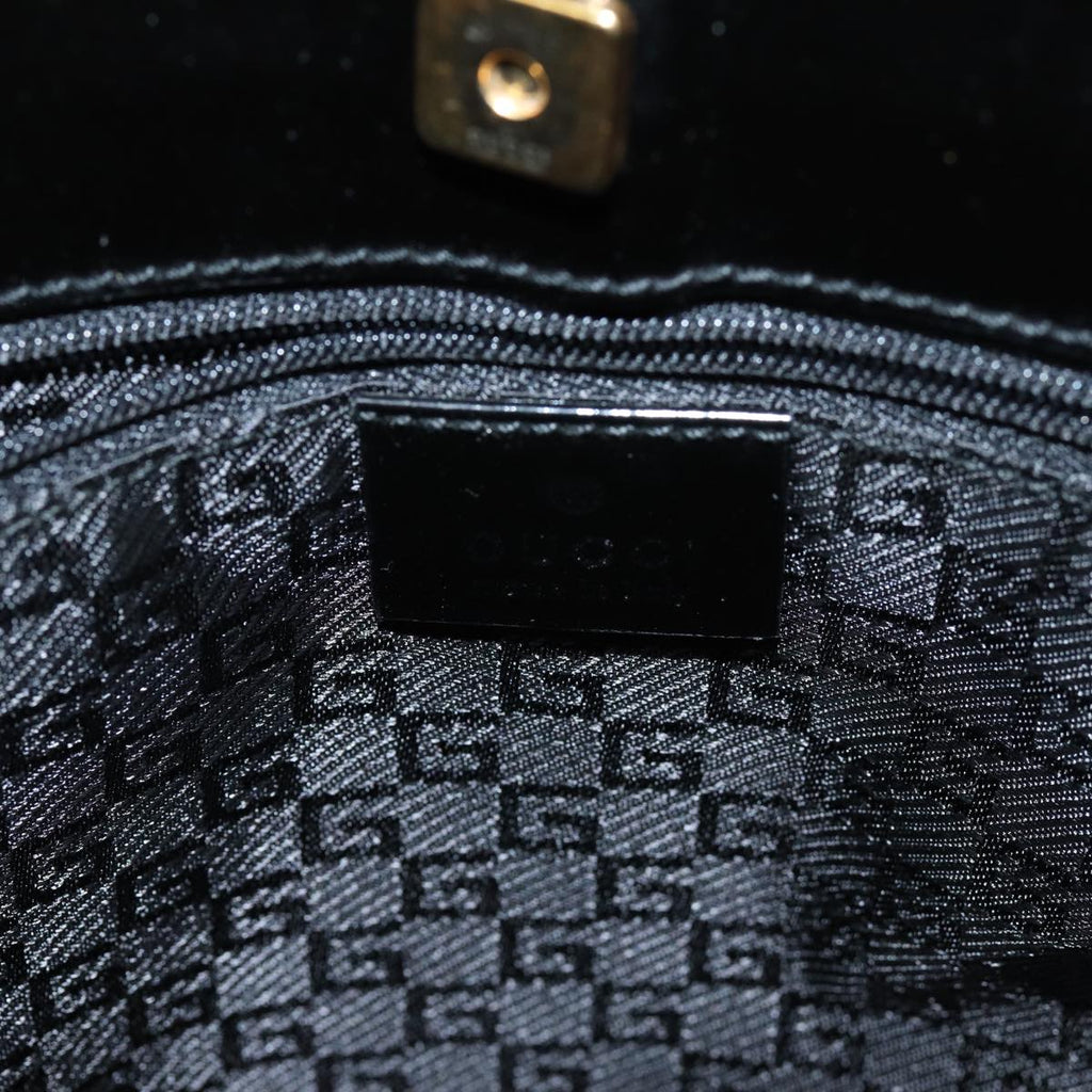 GUCCI Shoulder Bag Canvas Black White 001 4231 ep4077