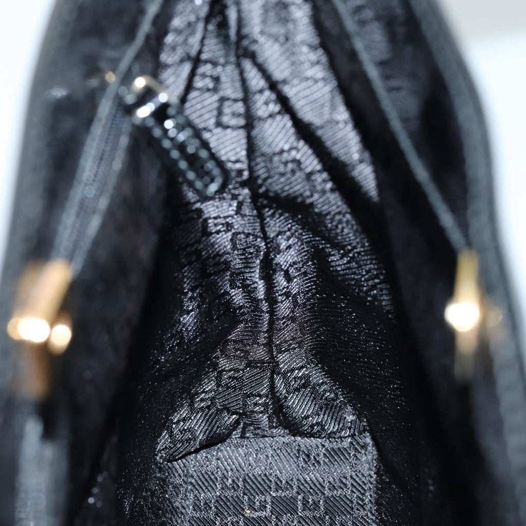 GUCCI Shoulder Bag Canvas Black White 001 4231 ep4077