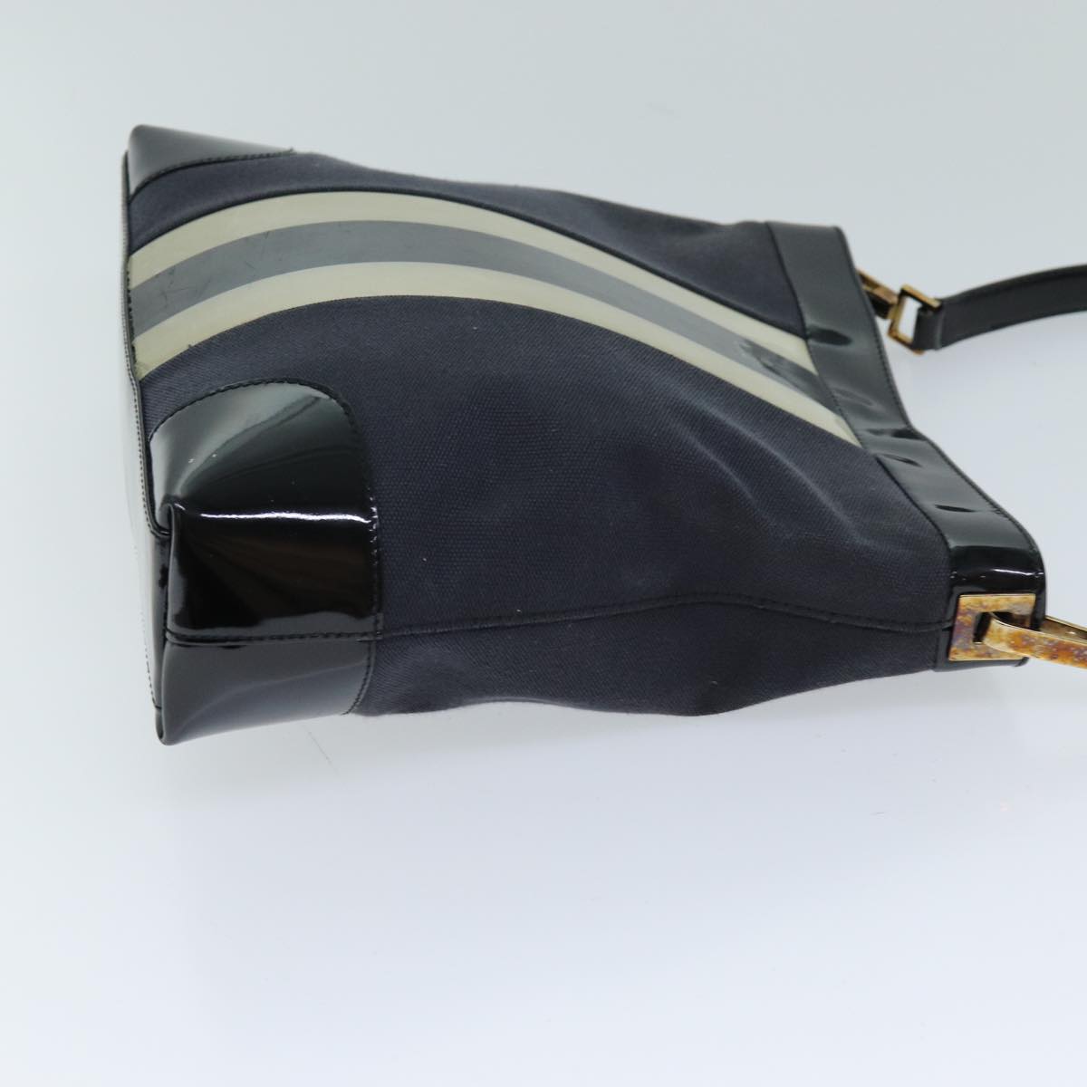 GUCCI Shoulder Bag Canvas Black White 001 4231 ep4077