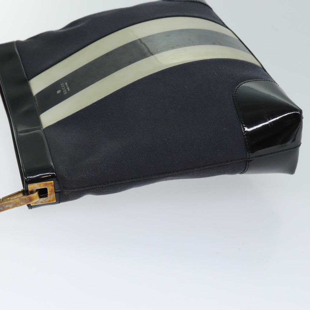 GUCCI Shoulder Bag Canvas Black White 001 4231 ep4077