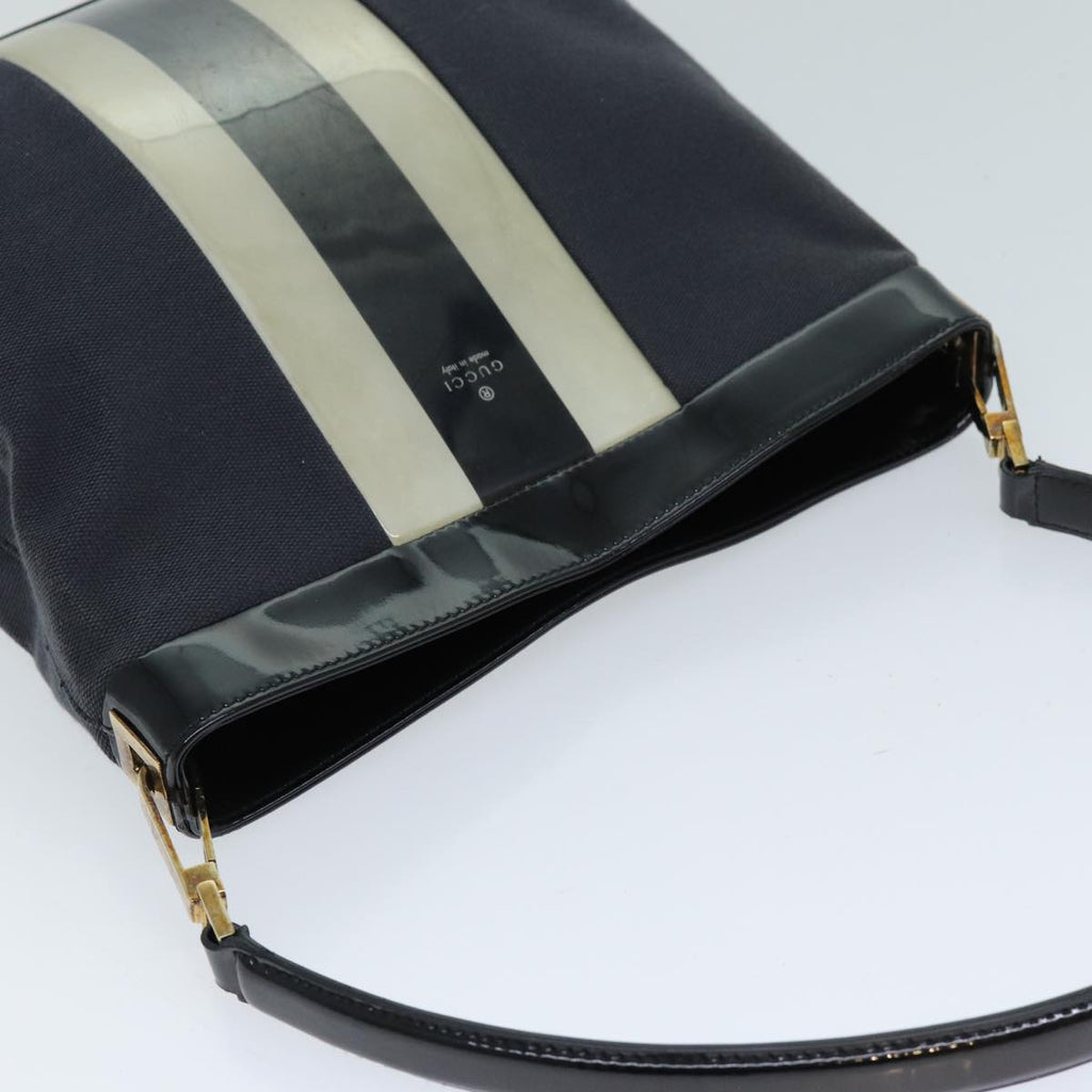 GUCCI Shoulder Bag Canvas Black White 001 4231 ep4077