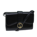 GUCCI Shoulder Bag Leather Black ep4082