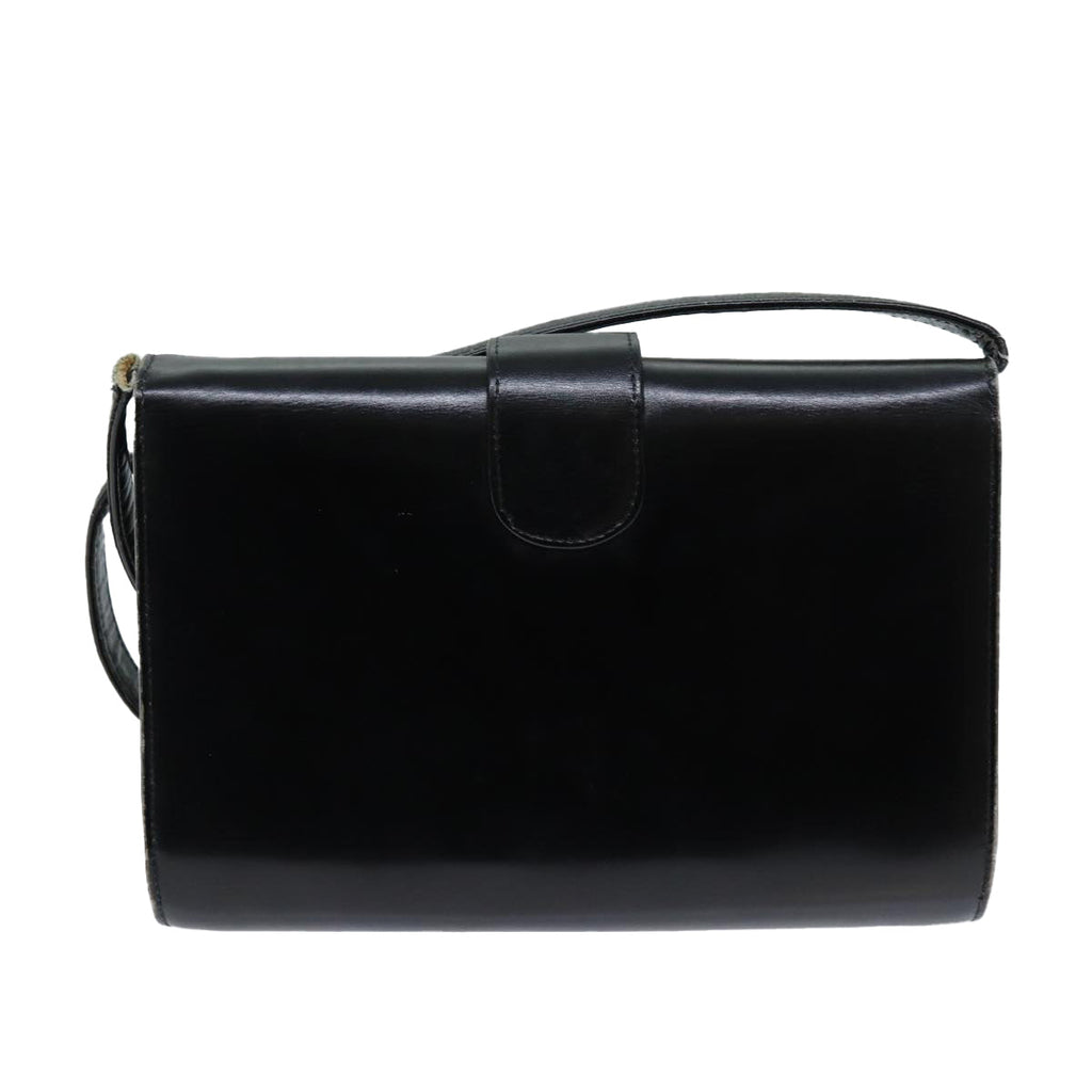 GUCCI Shoulder Bag Leather Black ep4082