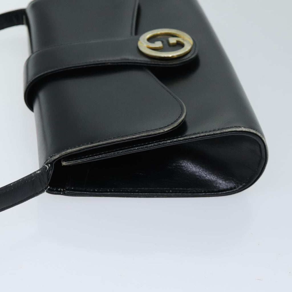 GUCCI Shoulder Bag Leather Black ep4082