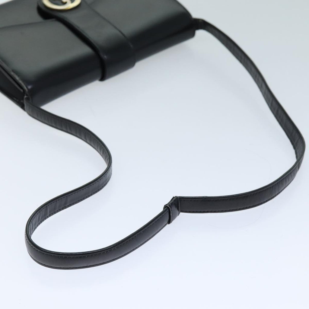 GUCCI Shoulder Bag Leather Black ep4082