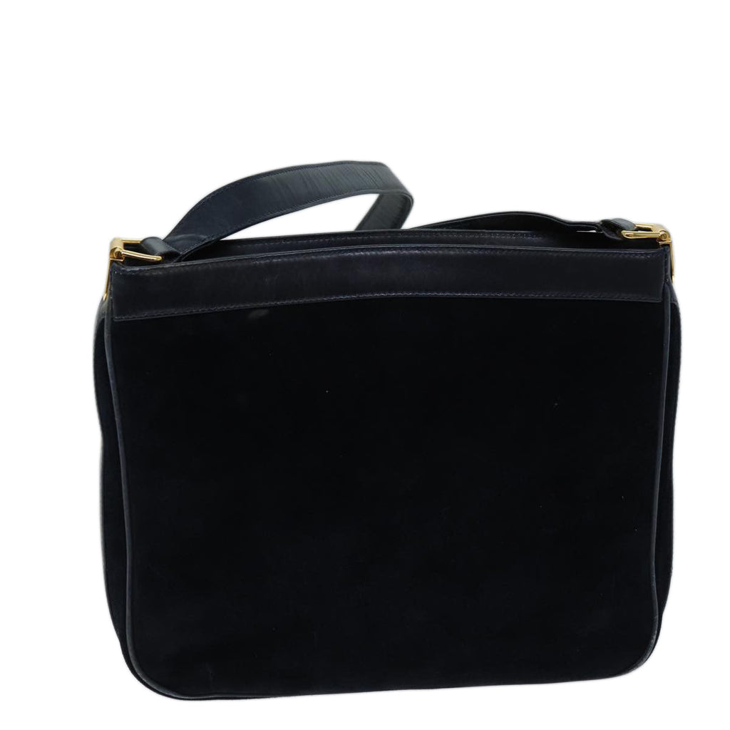 GUCCI Shoulder Bag Suede Navy ep4087