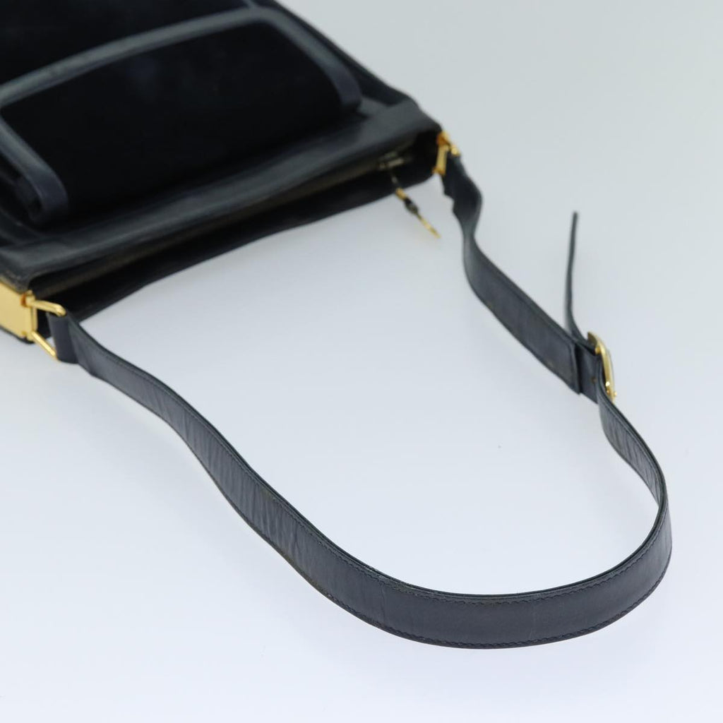 GUCCI Shoulder Bag Suede Navy ep4087