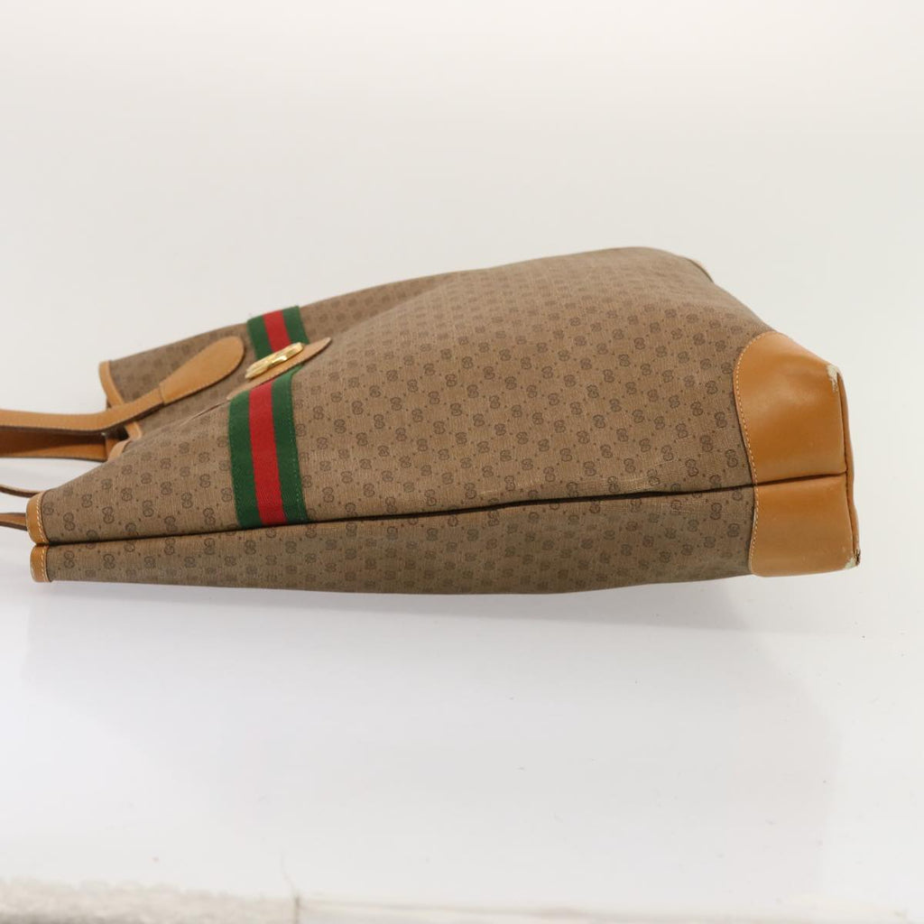 GUCCI Micro GG Supreme Web Sherry Line Tote Bag Beige 002 983 0174 ep4088