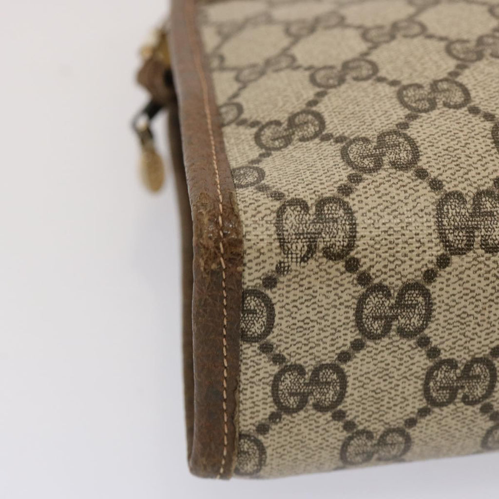 GUCCI GG Supreme Shoulder Bag PVC Beige ep4090