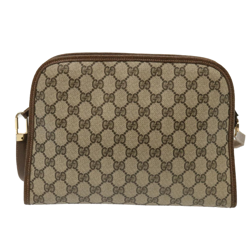 GUCCI GG Supreme Shoulder Bag PVC Beige ep4090